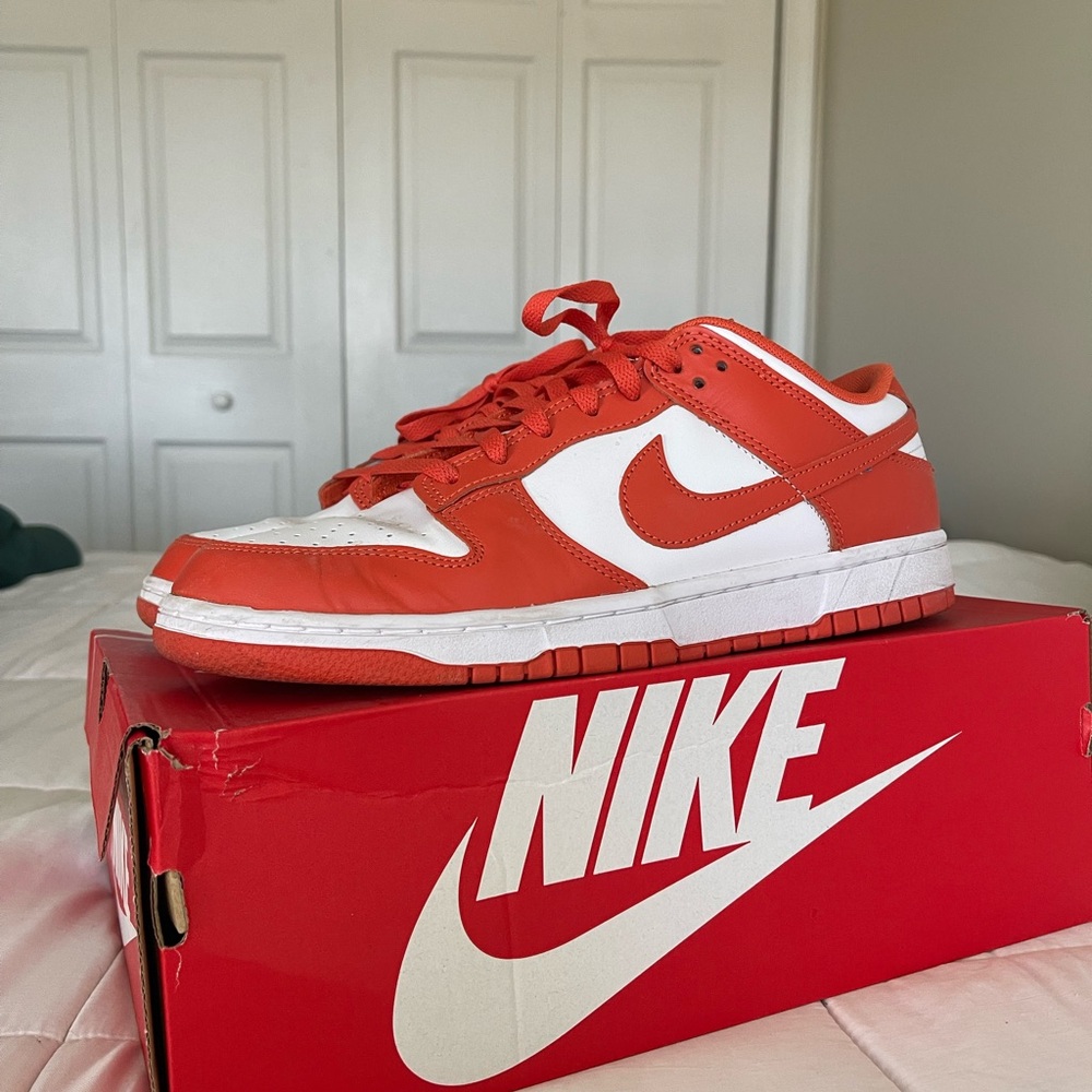 Nike Kids Bright Orange and White Sneakers